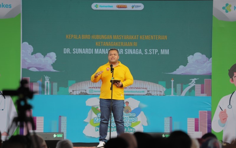 Kemnaker menyebut, keselamatan dan kesehatan para pekerja, termasuk kejiwaan menjadi hal yang sangat penting. (Foto: Dok. Kemnaker)