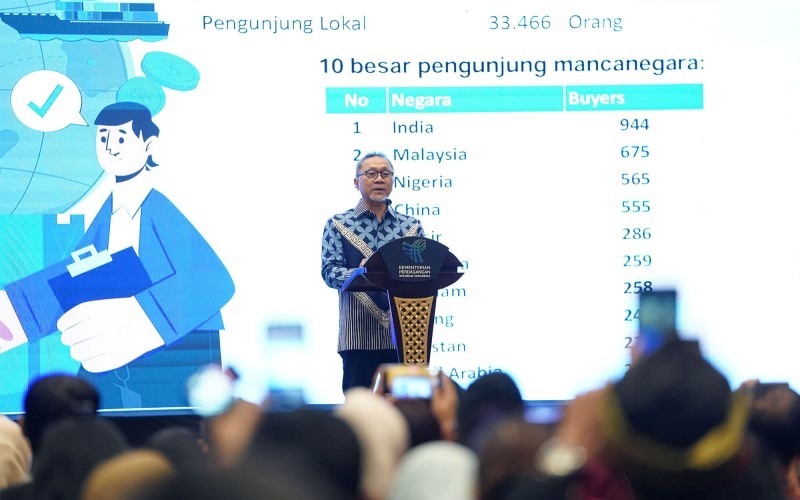 Menteri Perdagangan, Zulkifli Hasan menutup rangkaian pameran Trade Expo Indonesia (TEI) 2024 pada Sabtu (12/10/2024). (Foto: Dok. Kemendag)