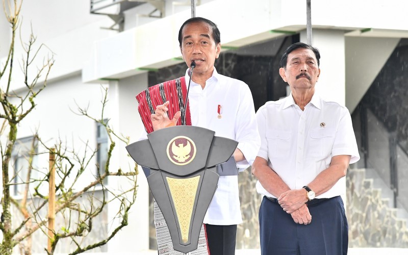 Presiden Jokowi meresmikan Pusat Riset Genomik Pertanian di Kabupaten Humbang Hasundutan, Provinsi Sumatera Utara. (Foto: Dok. Setkab)