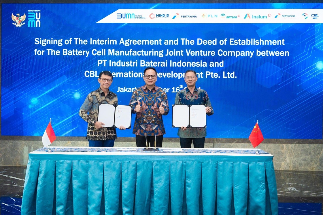 Industri Baterai Indonesia dan CBL Dirikan Perusahaan Patungan Manufaktur Sel Baterai. (Foto Istimewa)