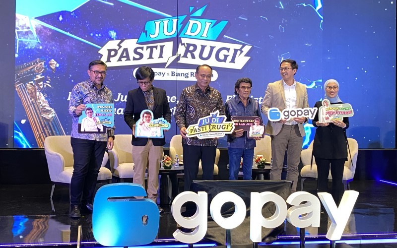 PT GoTo Gojek Tokopedia Tbk (GOTO) lewat unit bisnis financial technology, GoPay meluncurkan kampanye untuk memerangi judi online. (Foto: MNC Media)
