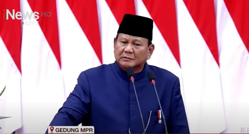 Prabowo-Gibran Janji Jalankan Sumpah Jabatan dengan Rasa Tanggung Jawab (foto mnc media)
