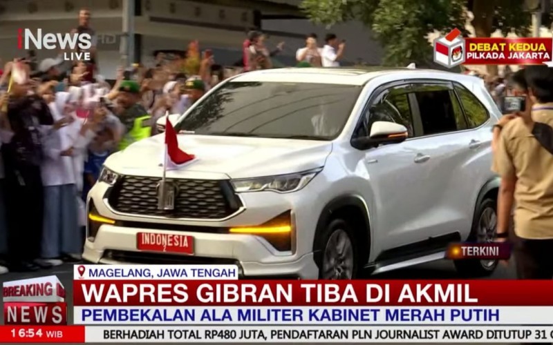 Wapres Gibran tiba di Akmil Magelang (iNews)