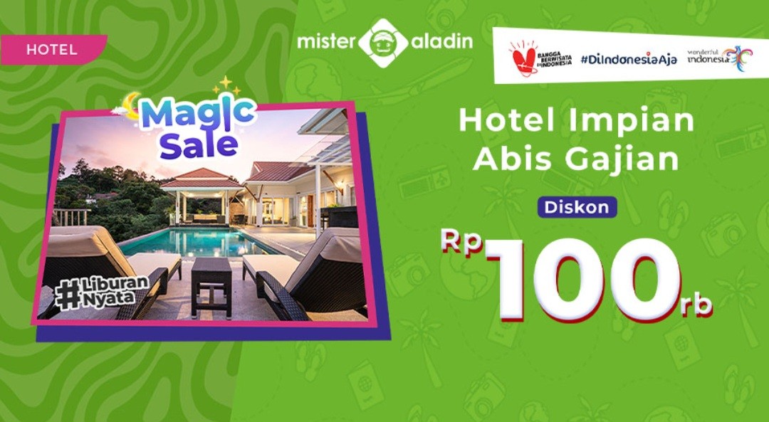 Kemenparekraf bersama Mister Aladin saat ini mempunyai berbagai promo payday menarik yang bisa langsung Anda manfaatkan.  (Foto: Ist.)