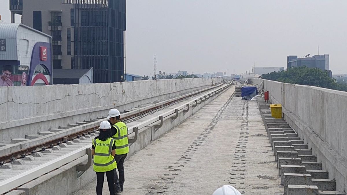 Pembangunan LRT Velodrome-Manggarai Capai 33,45 Persen dalam Satu Tahun. (Foto: MNC Media)
