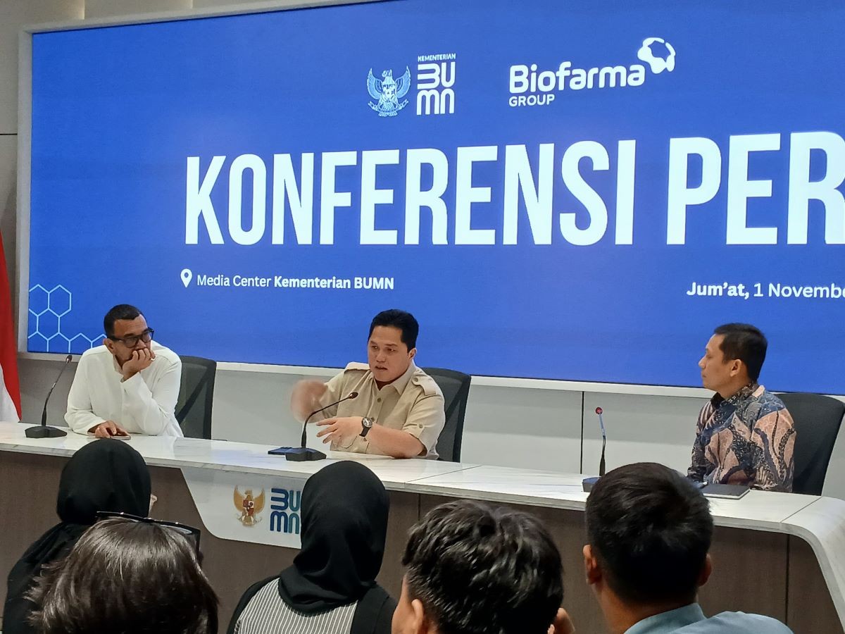 Erick Thohir Sebut Bio Farma Bakal Ekspor Vaksin ke Brasil Senilai Rp1,4 Triliun. (Foto: MNC Media)