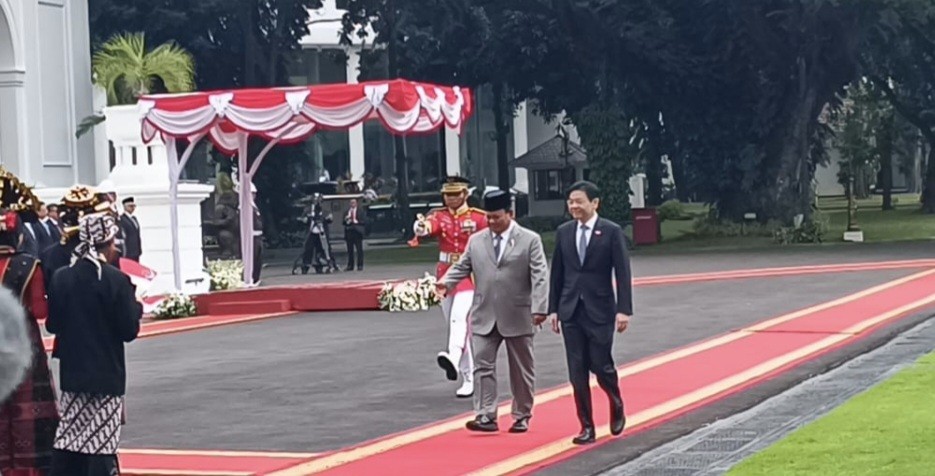 Prabowo Terima Kunjungan PM Singapura Lawrence di Istana Merdeka (FOTO:Dok Ist)