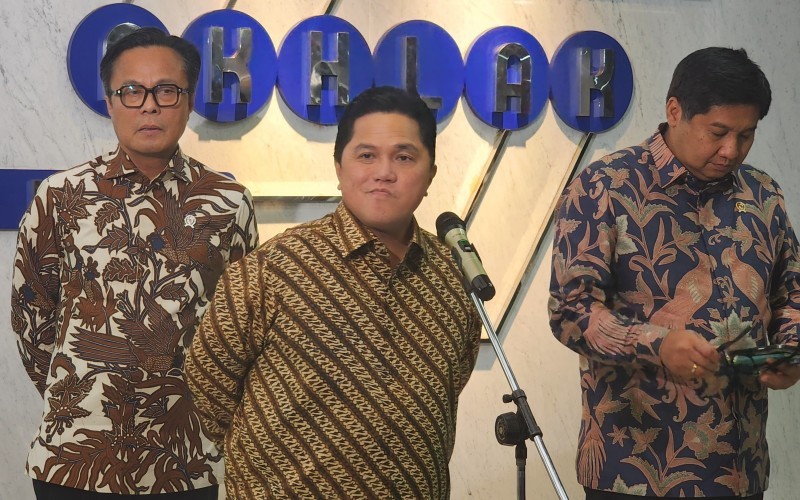 Menteri BUMN Erick Thohir buka suara perihal kabar yang beredar bahwa pendiri Maskapai Lio Air Rusdi Kirana akan menjadi Dirut Garuda Indonesia. (MNC Media)