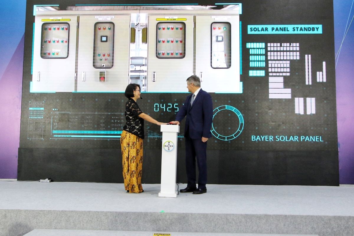 Bayer Resmikan PLTS Terbesar di RI, Kurangi Emisi 2.073 Metrik Ton per Tahun. (Foto: MNC Media)