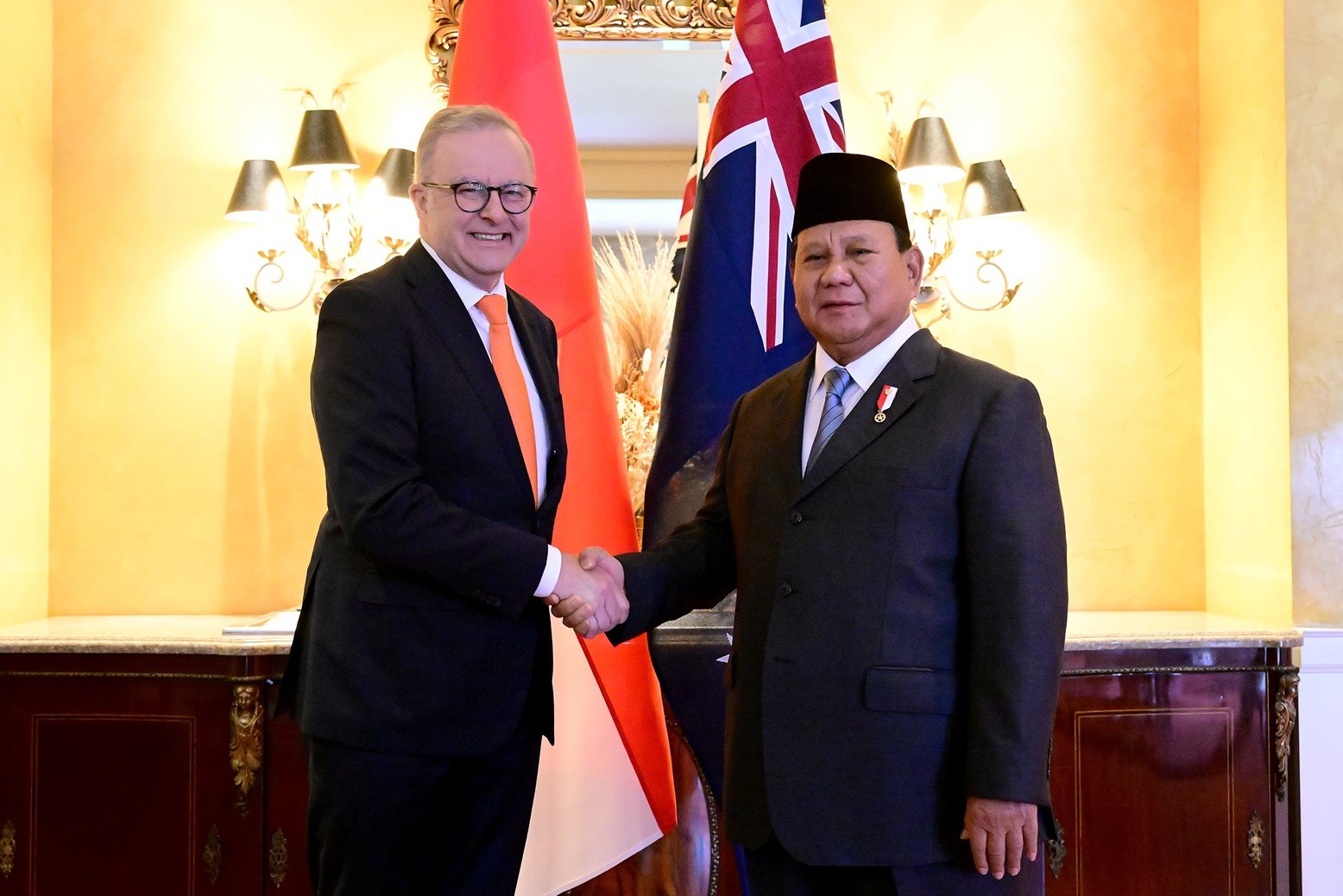 Momen Prabowo Sarapan Pagi Bersama PM Australia di Peru. (Foto Setpres)