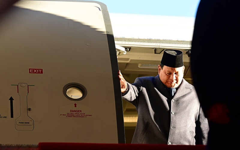 Presiden Prabowo Subianto tiba di Bandar Udara Stansted, London, Inggris