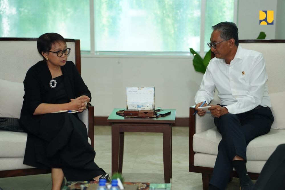 Menteri PU dan Retno Marsudi Bahas Agenda World Water Forum untuk Penanganan Isu Air. Foto: MNC Media.