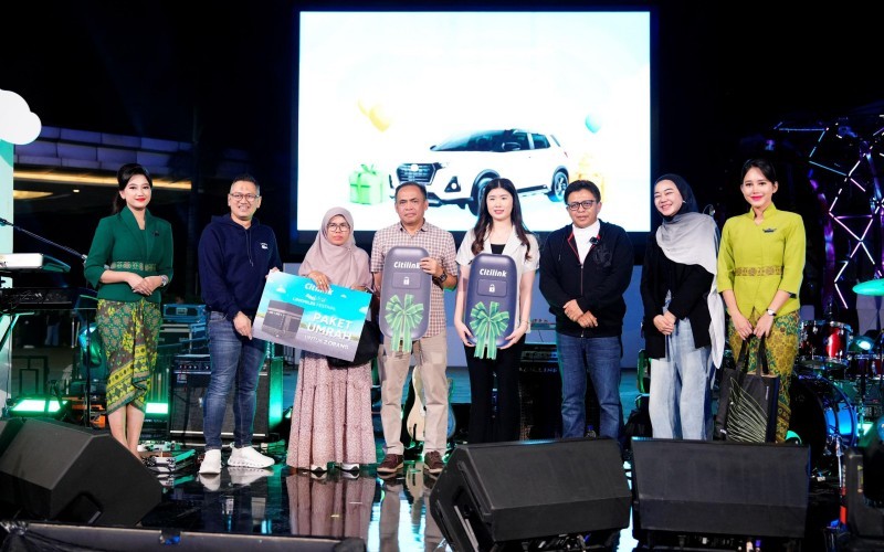 Citilink memberikan apresiasi untuk para pelanggan setia dengan melakukan penyerahan berbagai hadiah undian LinkMiles Festival. (Citilink)