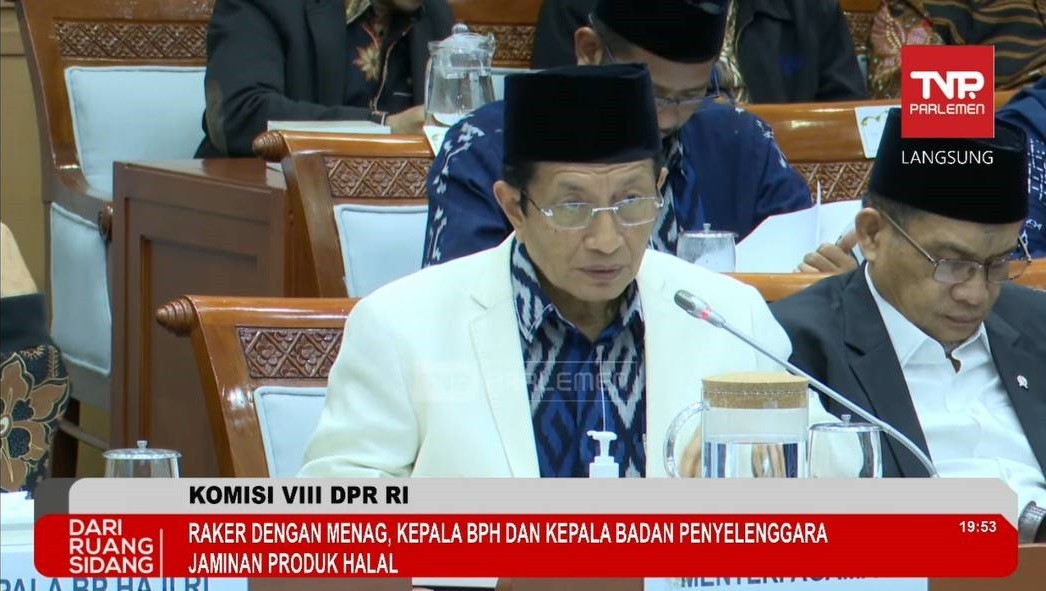 Menag Pastikan Haji 2025 Masih Diselenggarakan Kemenag dan Berkoordinasi dengan BPH. (Foto MNC Media)