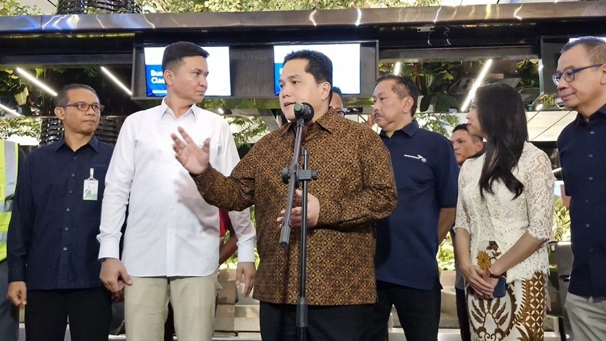 Erick Thohir Pastikan Harga Tiket Garuda, Citilink, dan Pelita Sudah Turun 10 Persen. (Foto Suparjo/MPI)