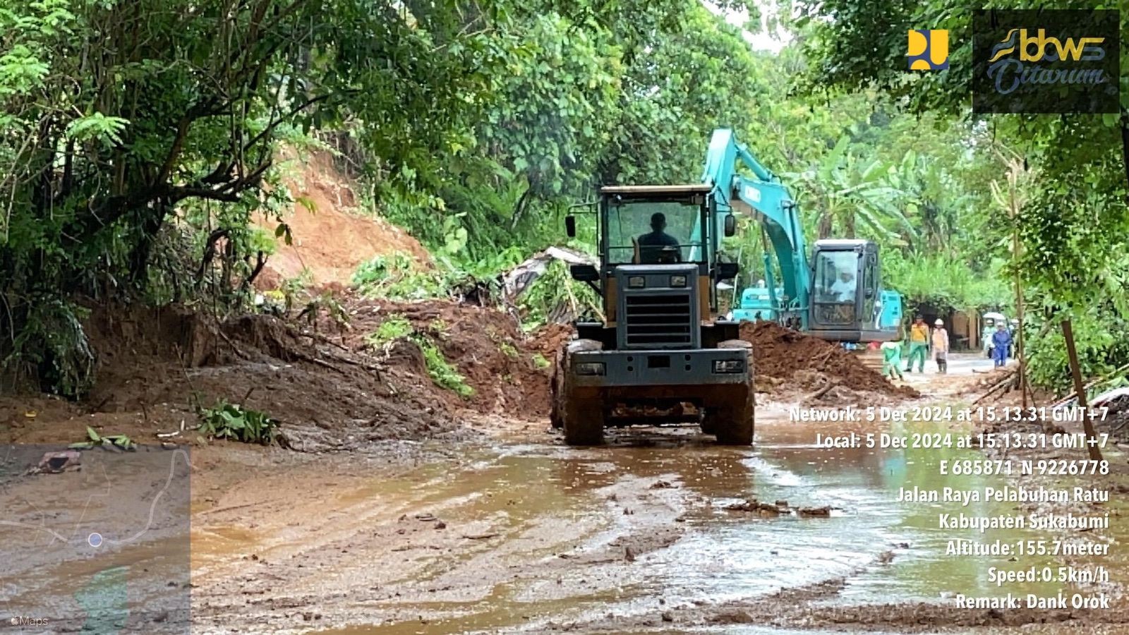 Kementerian PU Lakukan Langkah Tanggap Darurat Banjir dan Longsor Sukabumi. (Foto Kementerian PU)