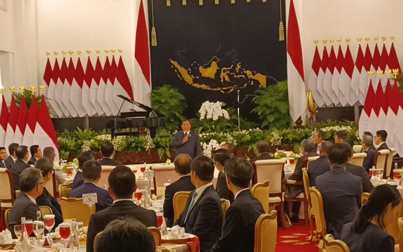Presiden Prabowo Subianto menggelar pertemuan dengan para pengusaha Jepang di Istana Negara, Jakarta, hari ini Jumat (6/12/2024).
