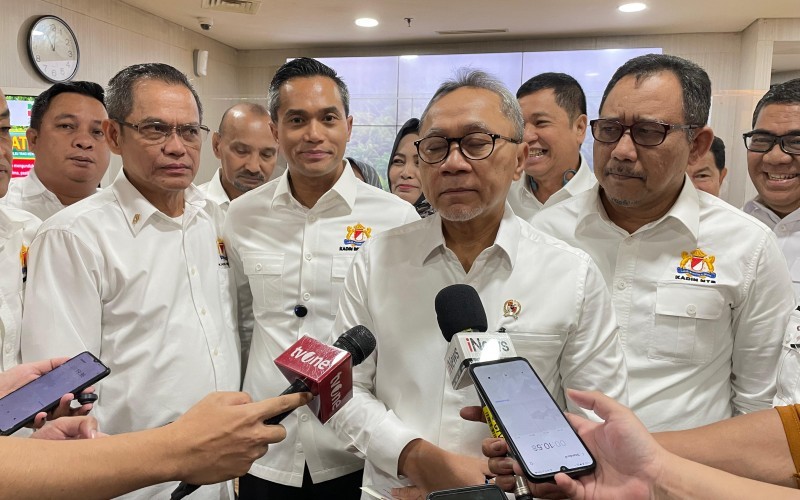 Menko Pangan Zulkifli Hasan merayu hingga meminta Kamar Dagang dan Industri atau Kadin Indonesia ikut mendukung program ketahanan pangan. (Tangguh Yudha/MPI)