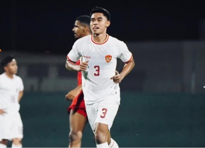 Muhammad Ferarri tampil gemilang saat Timnas Indonesia ditahan imbang Laos 3-3 di ASEAN Mitsubishi Electric Cup (AMEC) 2024. (Foto: Instagram/Ferarrimuhammad)
