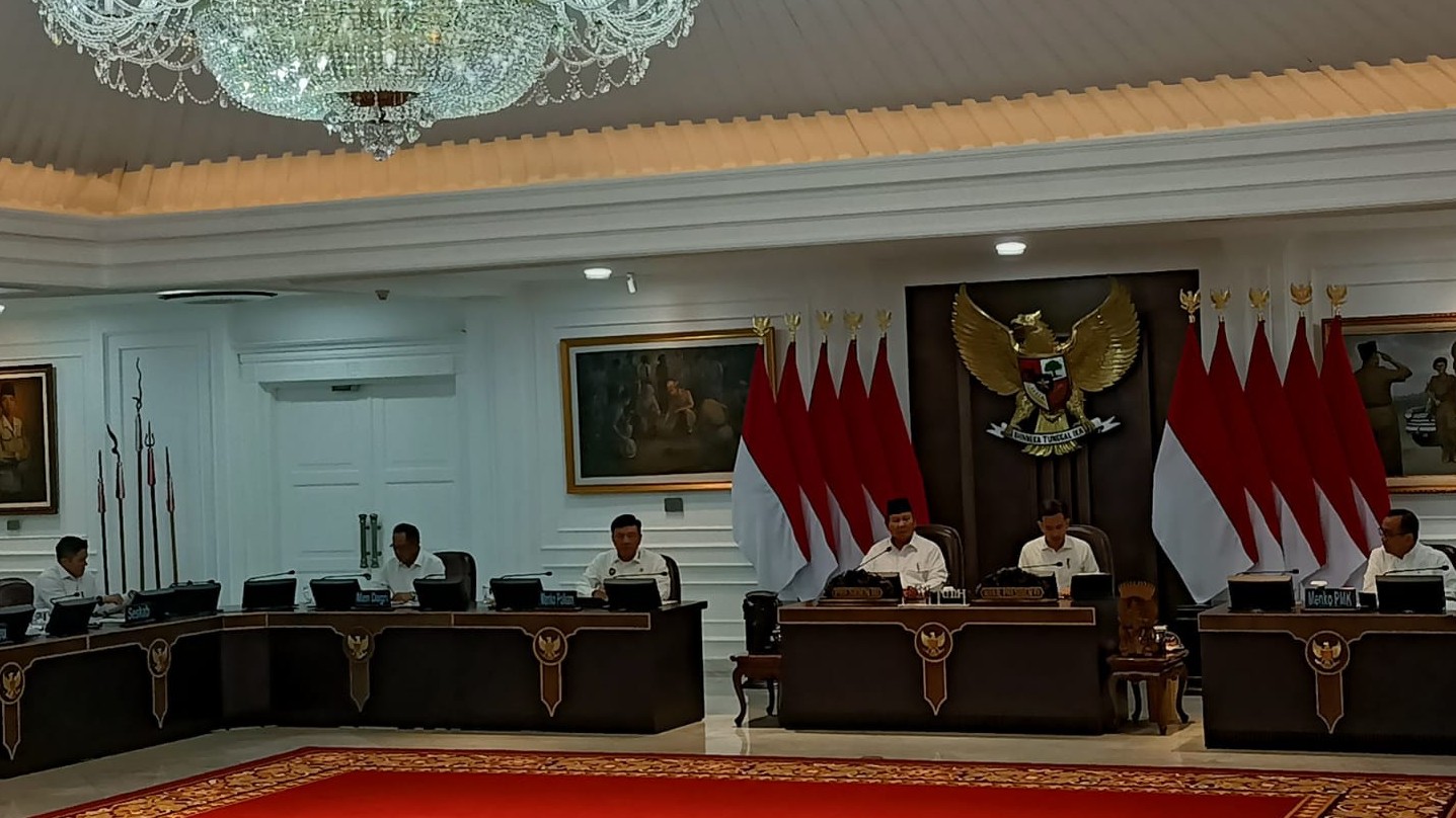 Prabowo Gelar Ratas Persiapan Natal 2024 dan Tahun Baru 2025. (Foto Raka Dwi/MPI)