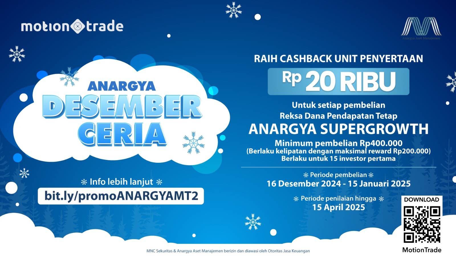Raup Cuan di MotionTrade dengan Ikutan Promo “Anargya Desember Ceria”. (Foto: MNC Media)