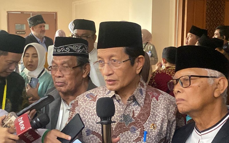 Menag Nasaruddin Umar membeberkan ada peraturan baru dari Arab Saudi terkait pelaksanaan ibadah Haji 2025 (Achmad Al Fiqri/MPI)