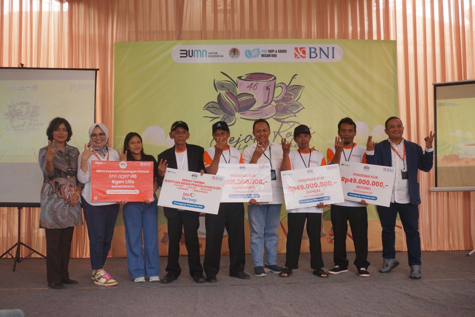 Wujudkan Ekonomi Hijau, BNI (BBNI) Sebut Penyaluran KUR Kopi Temanggung Capai Rp8,65 Miliar (FOTO:Dok BNI)
