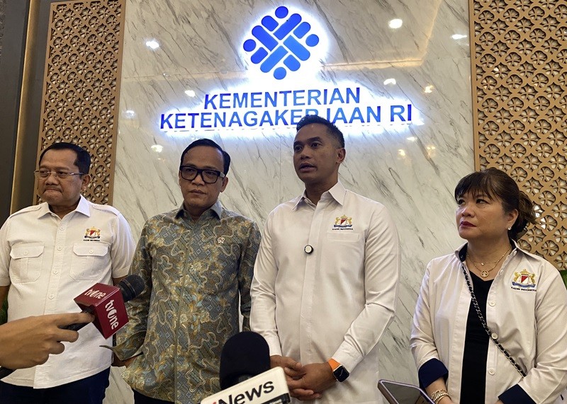 Anindya Bakrie Temui Menaker Bahas Kenaikan Upah hingga Produktivitas Pekerja (foto anggie)