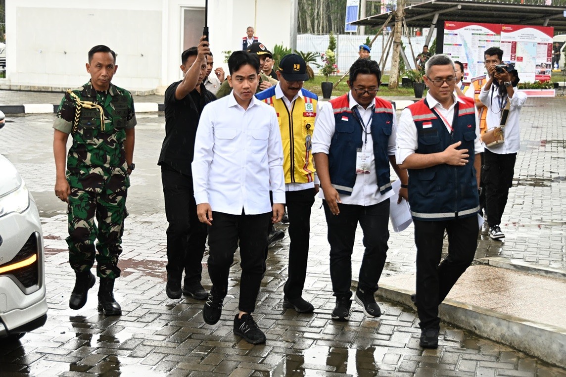 Gibran Tinjau Kesiapan Tol Tanjung Pura di Langkat Sumut. (Foto Setwapres)