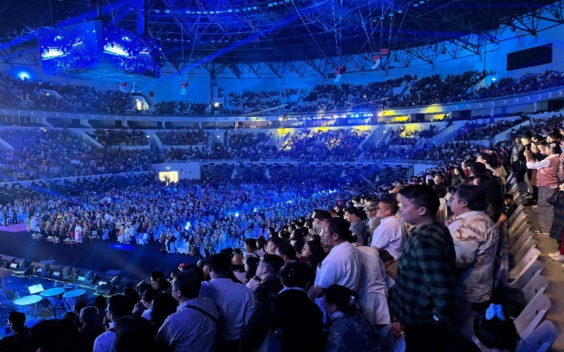 11.000 Orang Hadiri Perayaan Natal Nasional 2024 di Indonesia Arena. (Foto: MNC Media)
