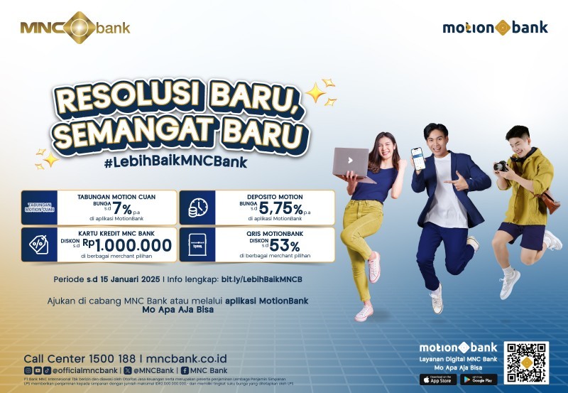 MNC Bank telah menyiapkan beberapa program resolusi yang dapat kamu manfaatkan agar kondisi finansialmu semakin sehat di Tahun Baru 2025.