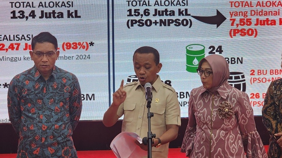 Bahlil Umumkan Mandatori Biodiesel B40 Mulai Berlaku 1 Januari 2025. (Foto Iqbal Dwi/MPI)
