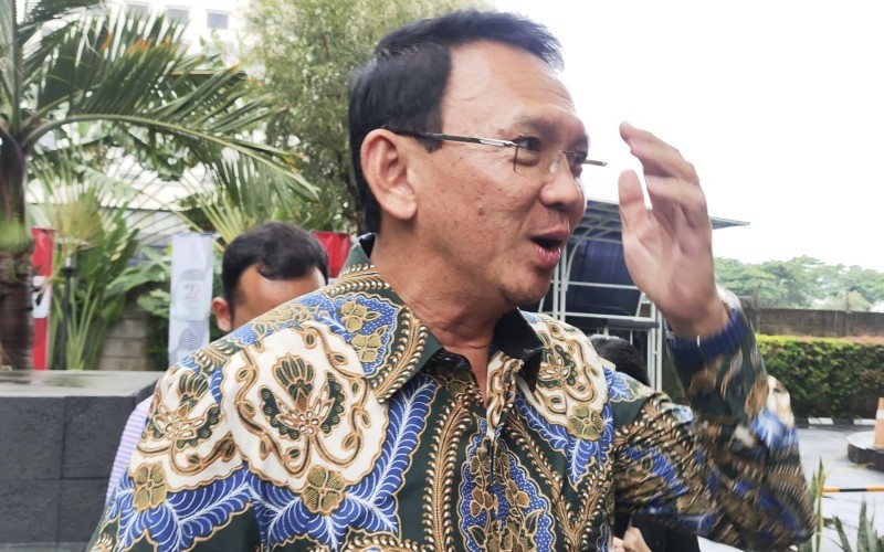 Basuki Tajahaja Purnama alias Ahok mendatangi Gedung Merah Putih Komisi Pemberantasan Korupsi (KPK), Kamis (9/1/2025). 