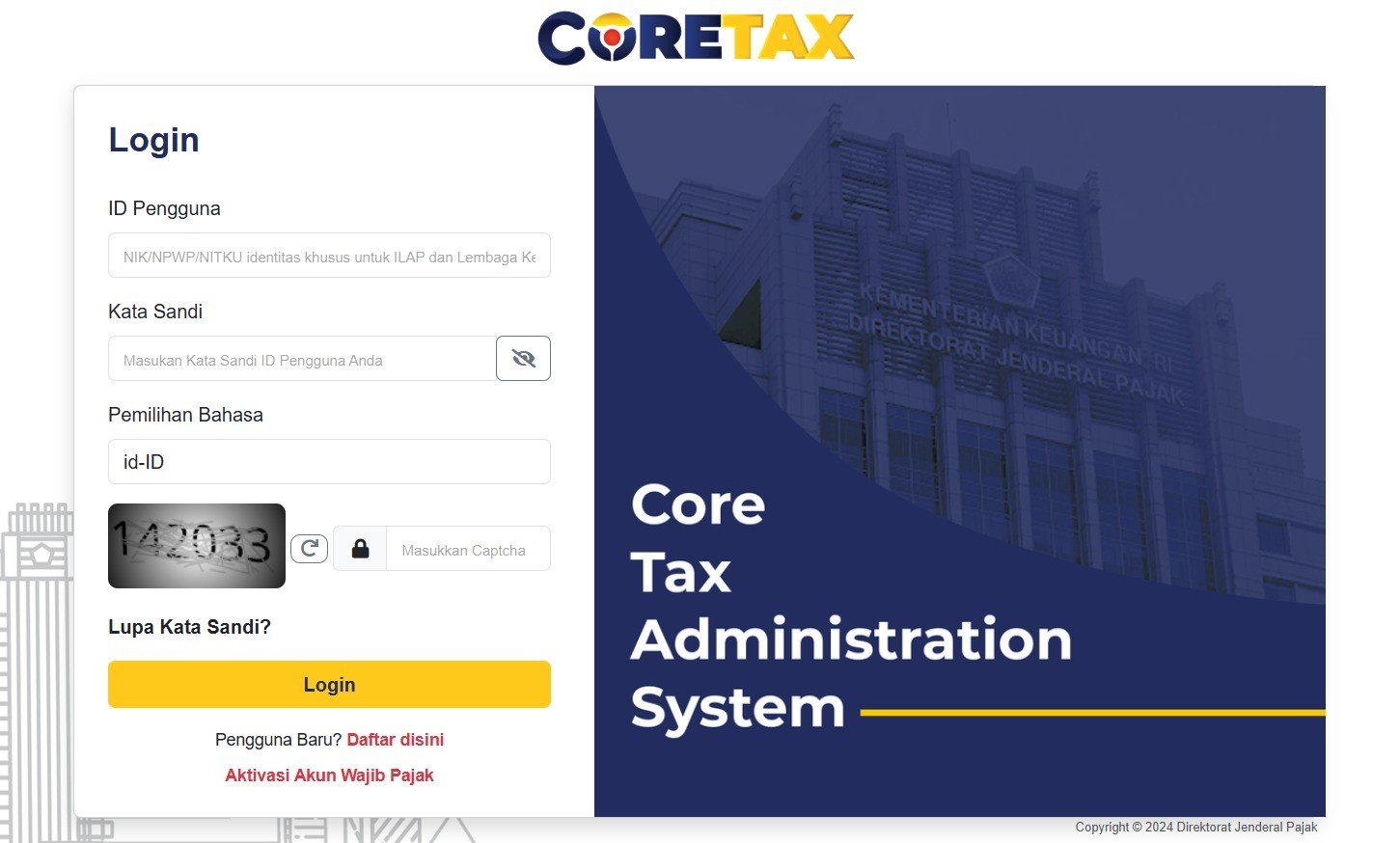 Apa Itu Coretax DJP? Penjelasan, Kegunaan bagi Wajib Pajak, dan Cara Aksesnya. (Foto: Ditjen Pajak)