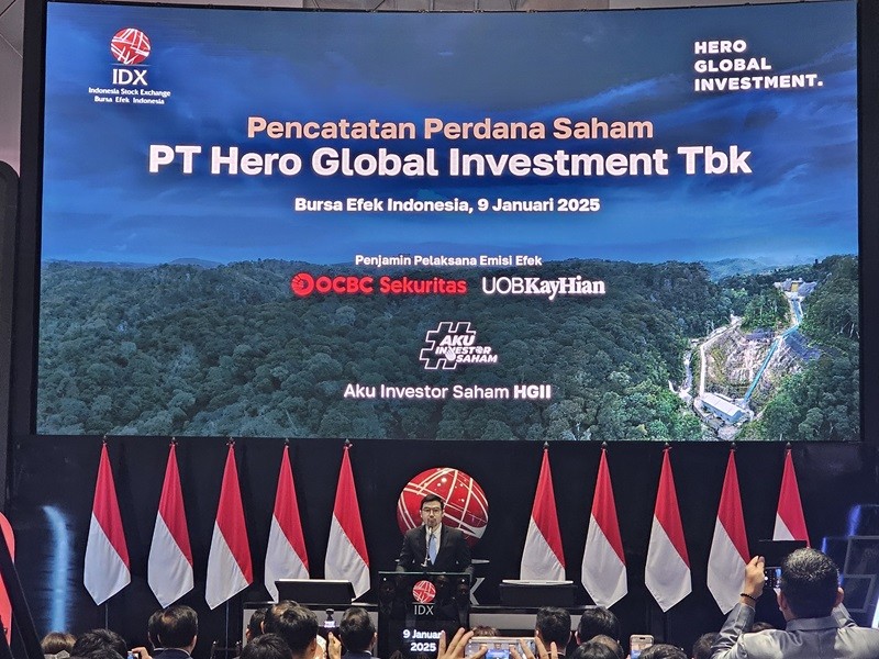 Resmi Listing, Saham Hero Global Investment (HGII) Terbang 25 Persen (foto cahya)