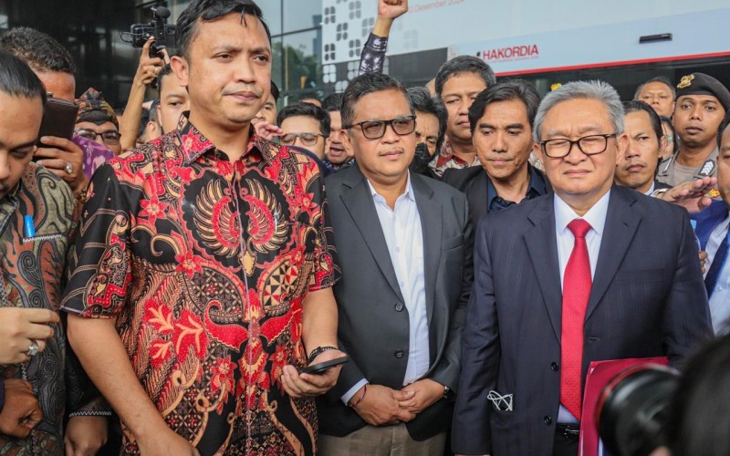 KPK membeberkan tak menahan Hasto Kristiyanto usai diperiksa, Senin (13/1/2025). (Foto: Aldhi Chandra Setiawan/MPI)