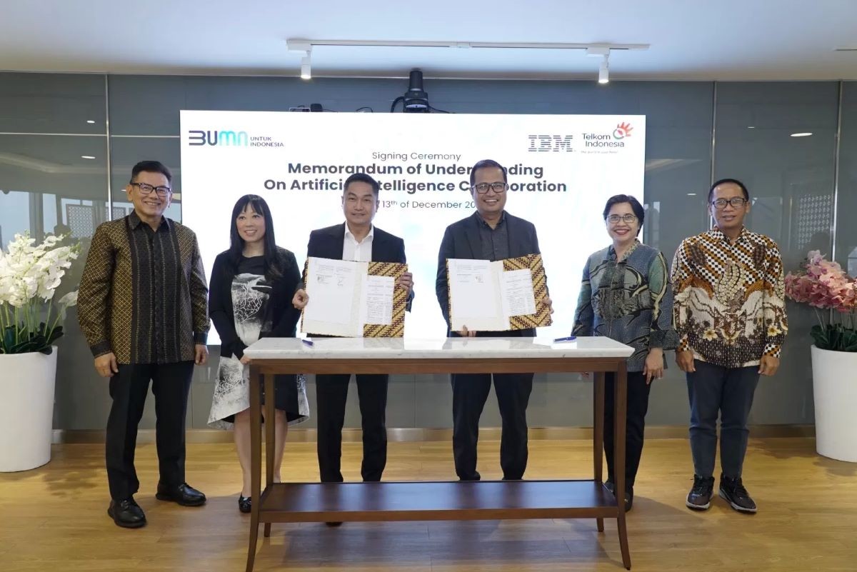 Telkom (TLKM) Gandeng IBM untuk Sediakan Layanan AI Bagi Pelanggan. (Foto: Dok. Telkom)