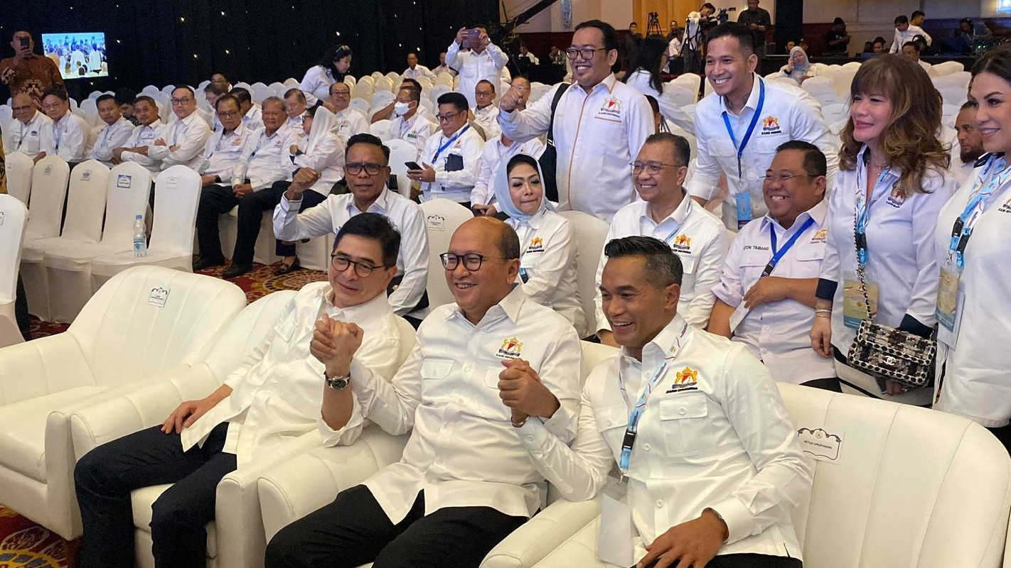 Anindya Bakrie dan Arsjad Rasjid Kompak Hadiri Munas Konsolidasi Kadin Indonesia. (Foto Anggie/MPI)