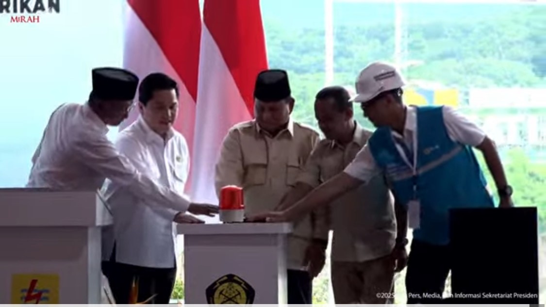 Tiga Bulan Jadi Presiden, Prabowo Resmikan 37 Proyek Ketenagalistrikan Sekaligus. (Foto: Youtube Sekretaris Presiden)