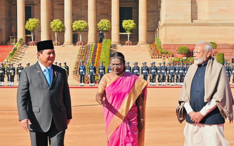 Presiden RI, Prabowo Subianto melakukan kunjungan kenegaraan ke India. (Foto: Dok. Setkab)