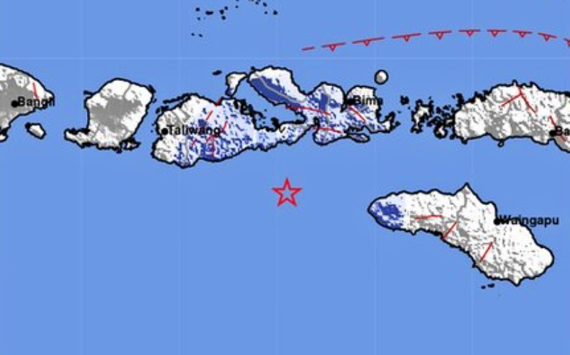 Gempa bumi berkekuatan Magnitudo 4,6 mengguncang wilayah Sumba Barat Daya, Nusa Tenggara Timur (NTT) pada Kamis (30/1/2025).