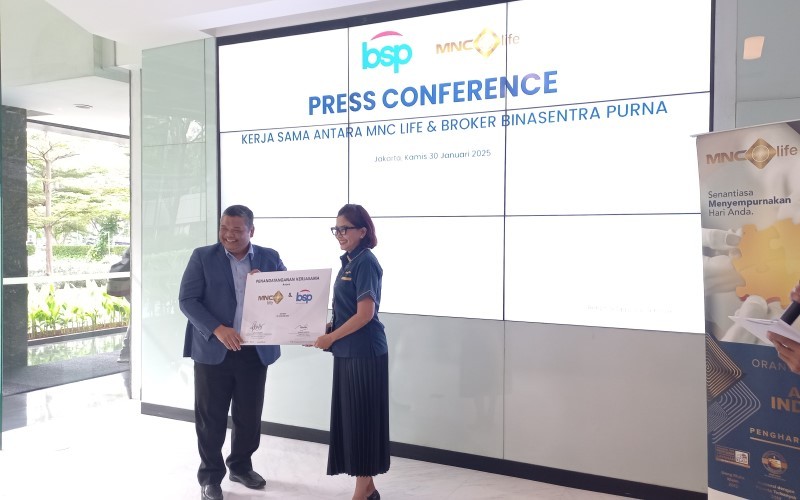 PT MNC Life Assurance mengumumkan kerja sama strategis dengan perusahaan pialang asuransi terkemuka, PT Binasentra Purna. (Foto: MNC Media)