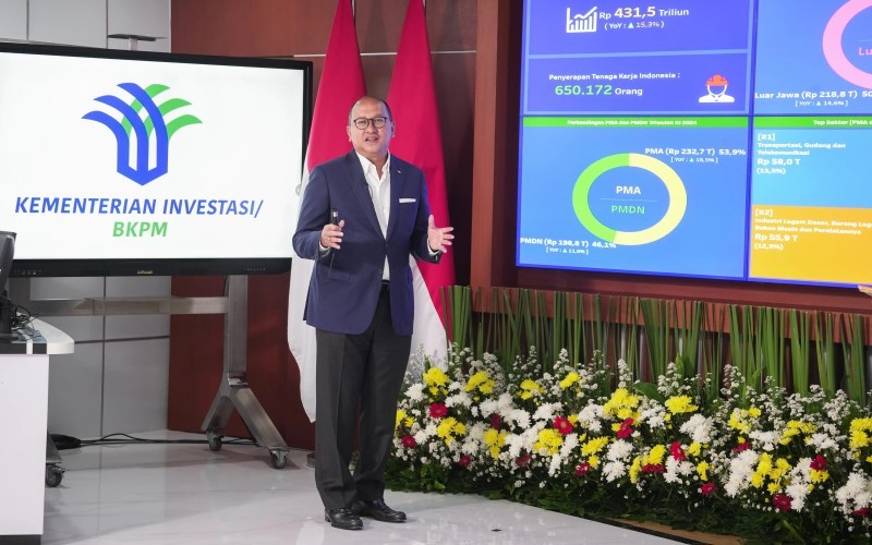 Pemerintah mencatat realisasi investasi untuk bidang hilirisasi mencapai Rp407,8 triliun sepanjang 2024. (Foto: Dok. BKPM)