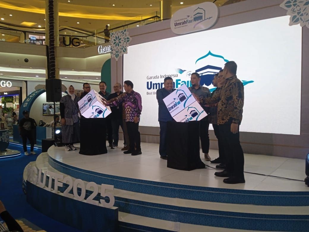 Garuda Indonesia Gelar Umrah Travel Fair 2025, Sediakan 34 Ribu Kursi Penerbangan. (Foto: Suparjo/MNC Media)