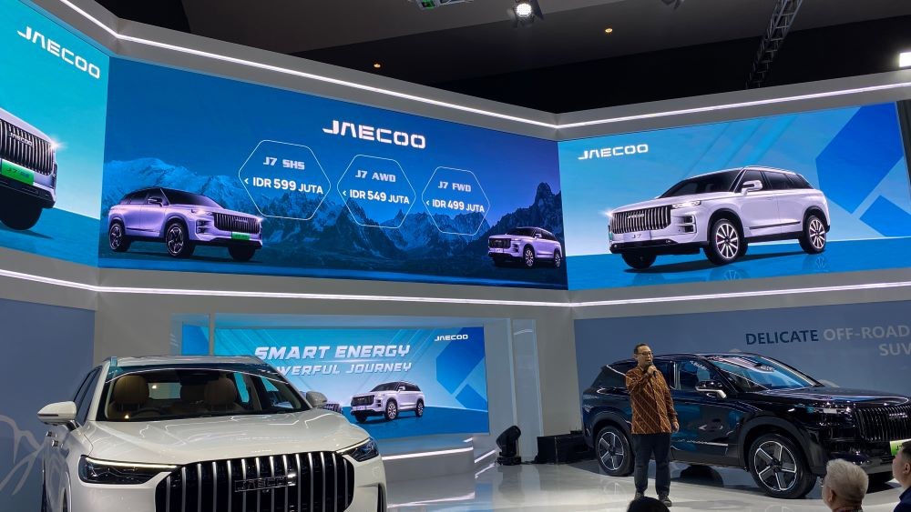 Harga Jaecoo J7 Diumumkan di IIMS 2025, Dijual Mulai Rp499 Juta. Foto: MNC Media.