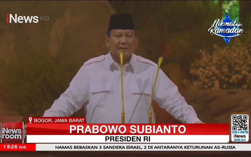 Presiden Prabowo Subianto menargetkan efisiensi anggaran APBN dan APBD diterapkan dua putaran. (Foto: MNC Media)