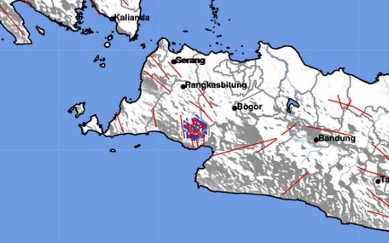 Gempa bumi Magnitudo 3,1 mengguncang Bayah, Banten, Senin (17/2/2025). (BMKG)