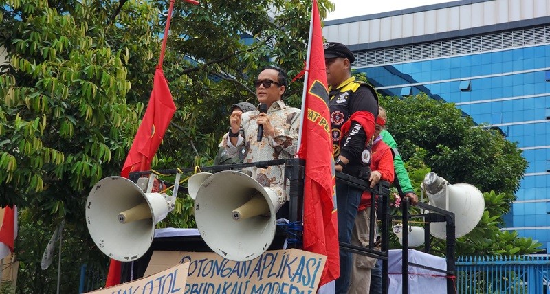 Wamenaker Desak Aplikator Beri THR Ojol: Bentuk Uang, Bukan Beras (foto iqbal)