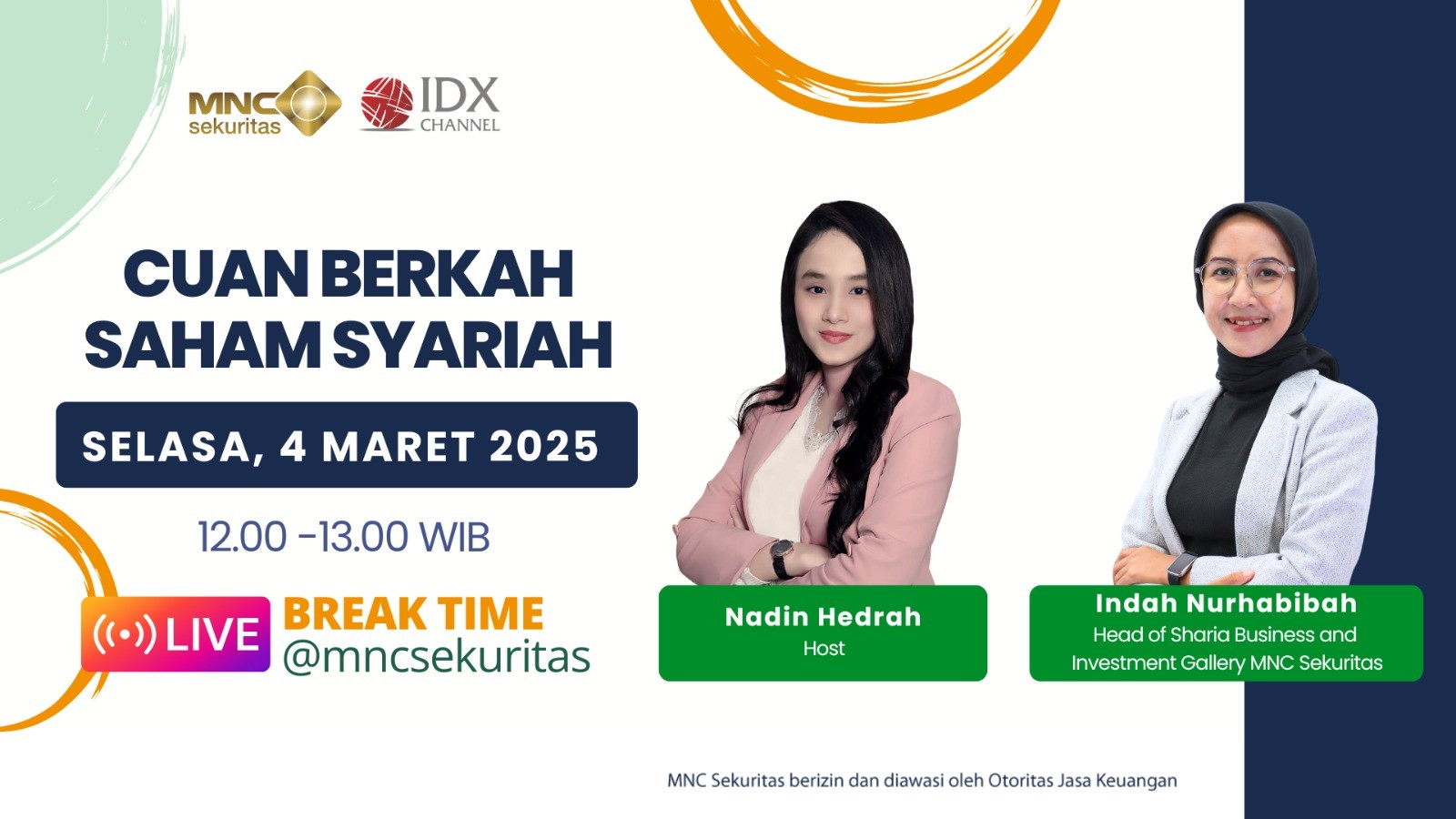 emukan peluang cuan saham syariah di IG Live 
