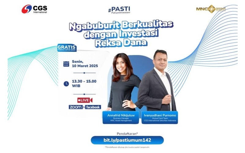 CGSI Sekuritas Indonesia menggandeng MNC Asset Management menggelar webinar membahas soal pentingnya berinvestasi di reksa dana. (Foto: MNC Media)